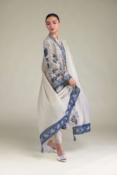 Embroidered | Polyester Silk | Floral Silk Dupatta | USD 35.00