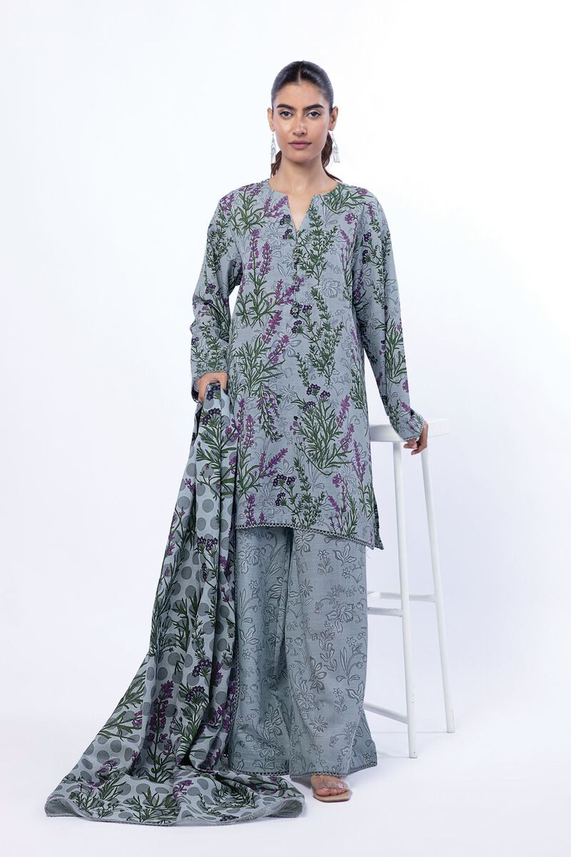 Printed | Light Khaddar | Tailored 3 Piece | USD 45.00