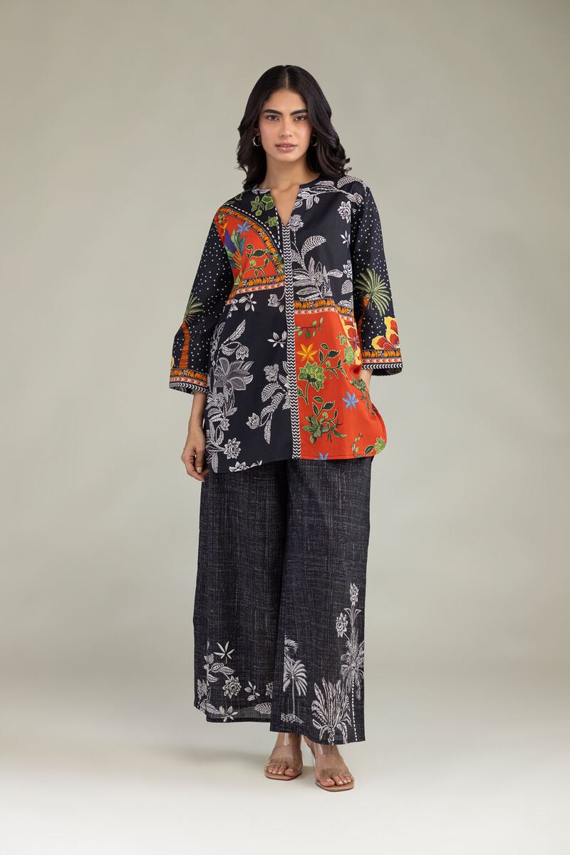 Printed | Cambric | V-Neck Floral Blouse | USD 35.00