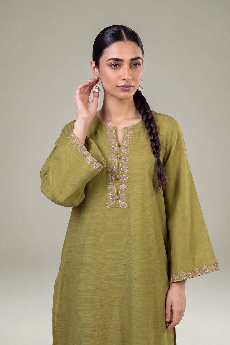 Embroidered | Light Khaddar | Longline Khaddar Kurta | USD 40.00