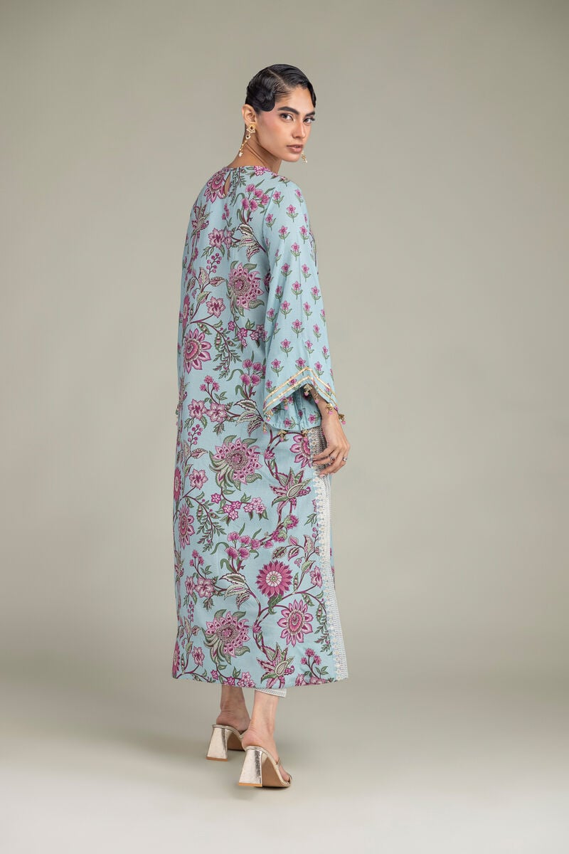 Embroidered | Raw Silk | Blue Silk Kurta | USD 65.00