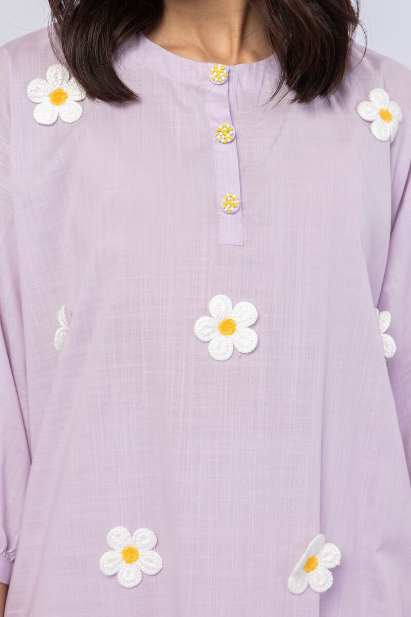 Embroidered | Crosshatch Poplin | Kurta | USD 12.00