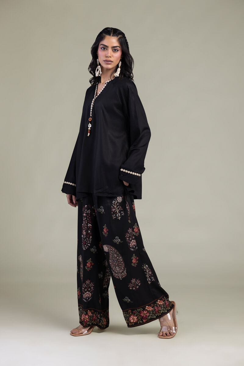 Embroidered | Viscose Crepe | Trousers | USD 35.00