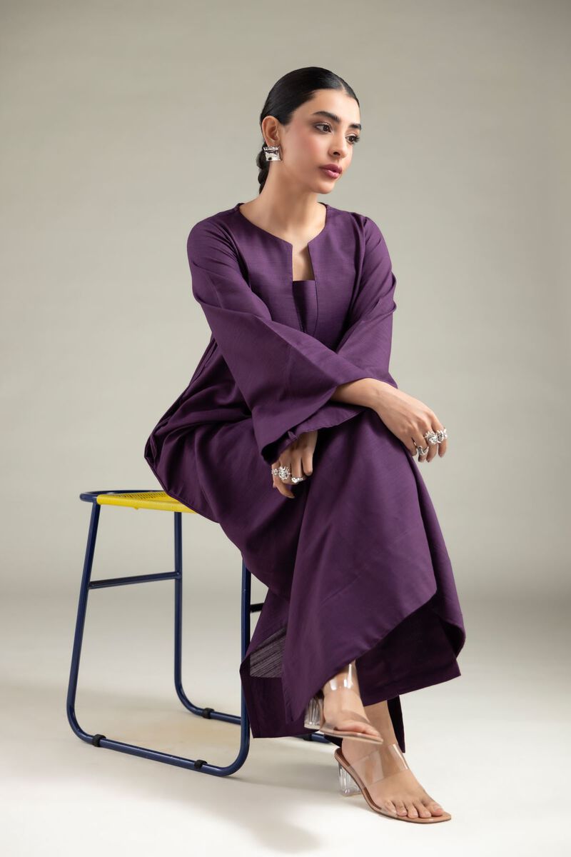 Dyed | Textured Cotton | Long Round-Neck Kurta | USD 35.00
