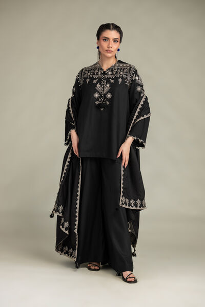 Embroidered | Raw Silk | Short Silk Kurta | USD 60.00