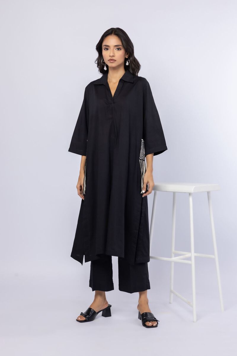 Embroidered | Crosshatch Poplin | Kurta | USD 17.50
