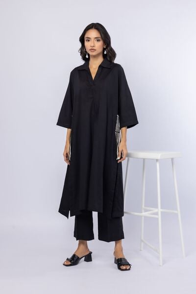 Embroidered | Crosshatch Poplin | Kurta | USD 35.00