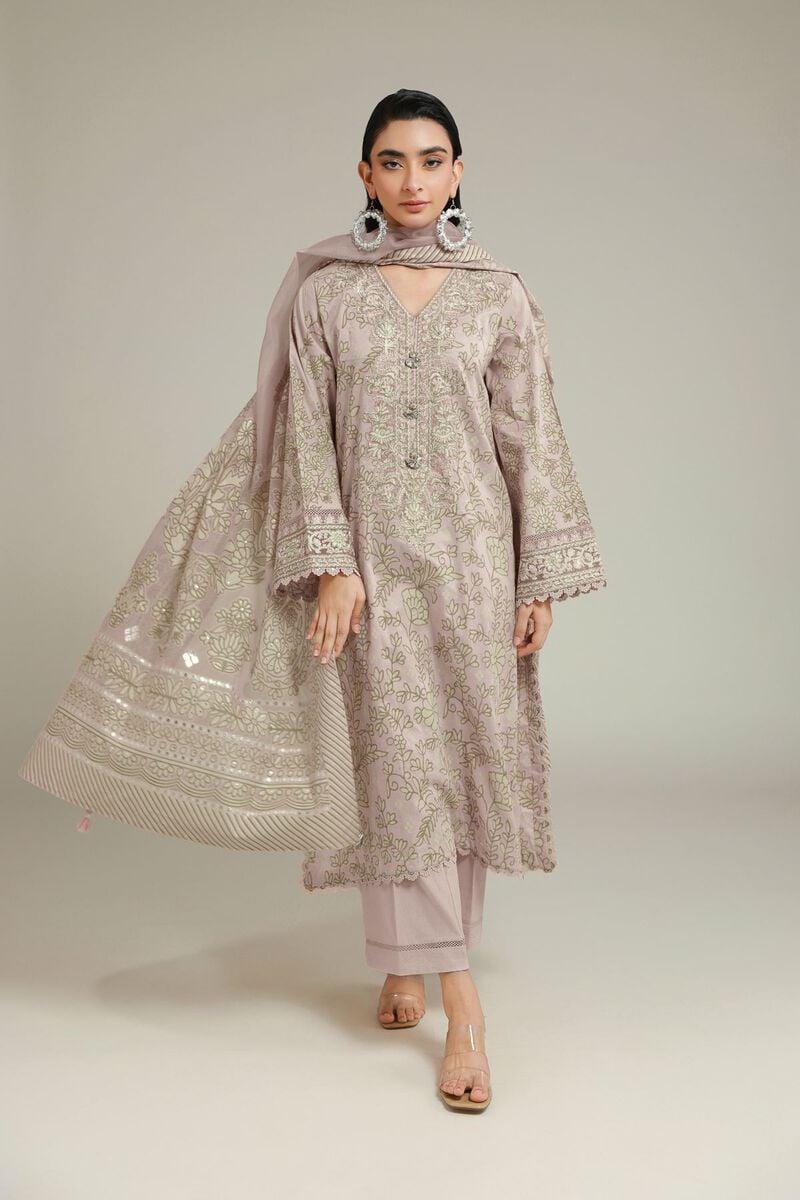 Embroidered | Cambric | Cambric 3-piece Set | USD 85.00