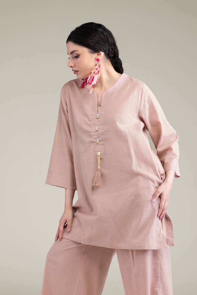 Dyed | Blended Linen | Solid Linen Kurta | USD 35.00