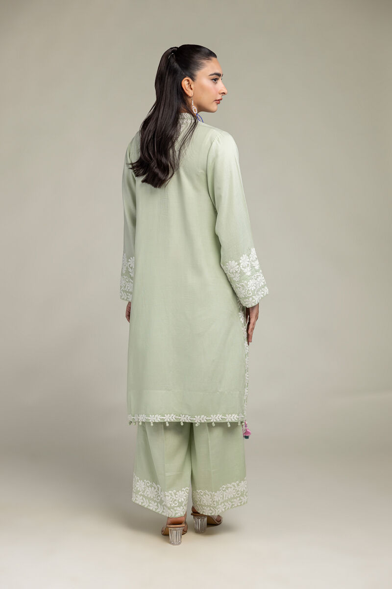 Embroidered | Raw Silk | Floral Silk Kurta | USD 65.00