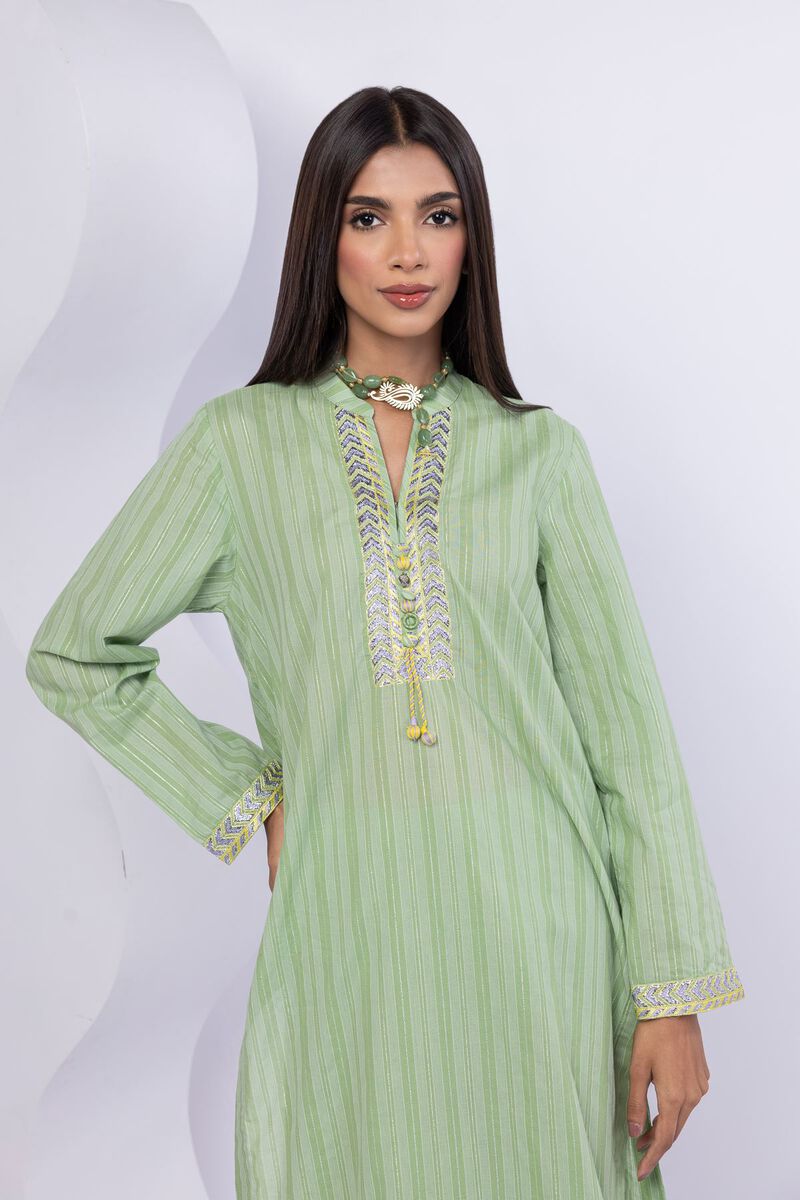Embroidered | Lurex Stripes | Kurta | USD 20.00