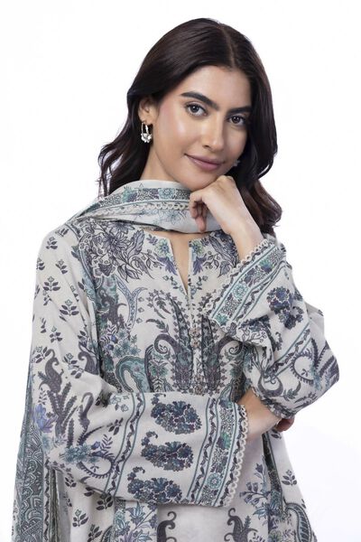Printed | Karandi | Tailored 3 Piece | USD 50.00