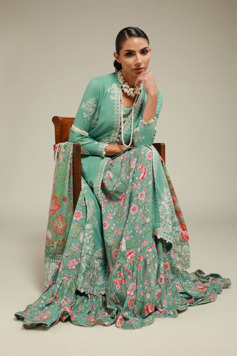 Embroidered | Raw Silk | 2 Piece Co-ord Set | Top and Dupatta | USD 153.00