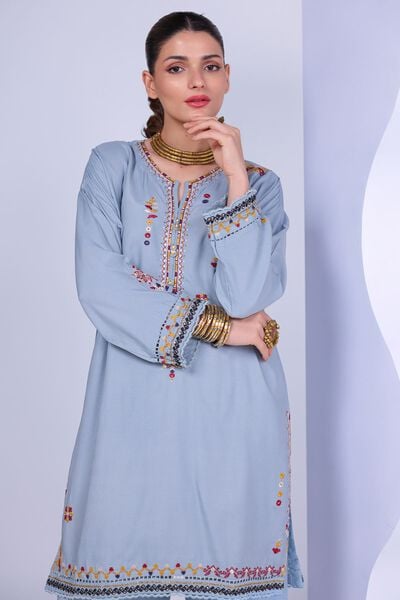 Embroidered | Russian Raw Silk | Kurta | USD 50.00
