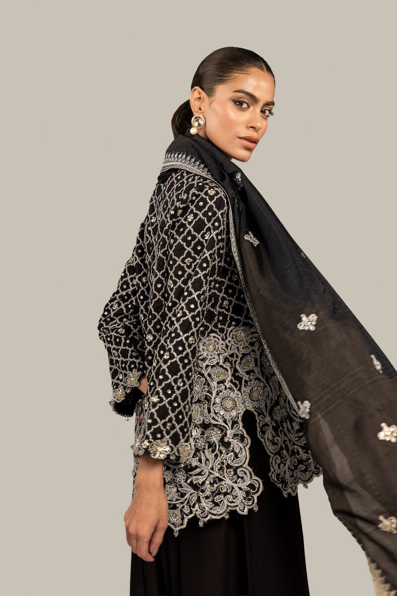 Raw Silk | Black Co-ord Set | USD 155.00