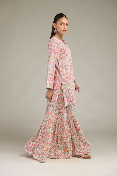 Embroidered | Cotton Viscose | Cotton Floral Pants | USD 40.00