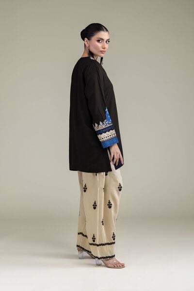 Embroidered | Raw Silk | Beige Silk Shalwar | USD 40.00