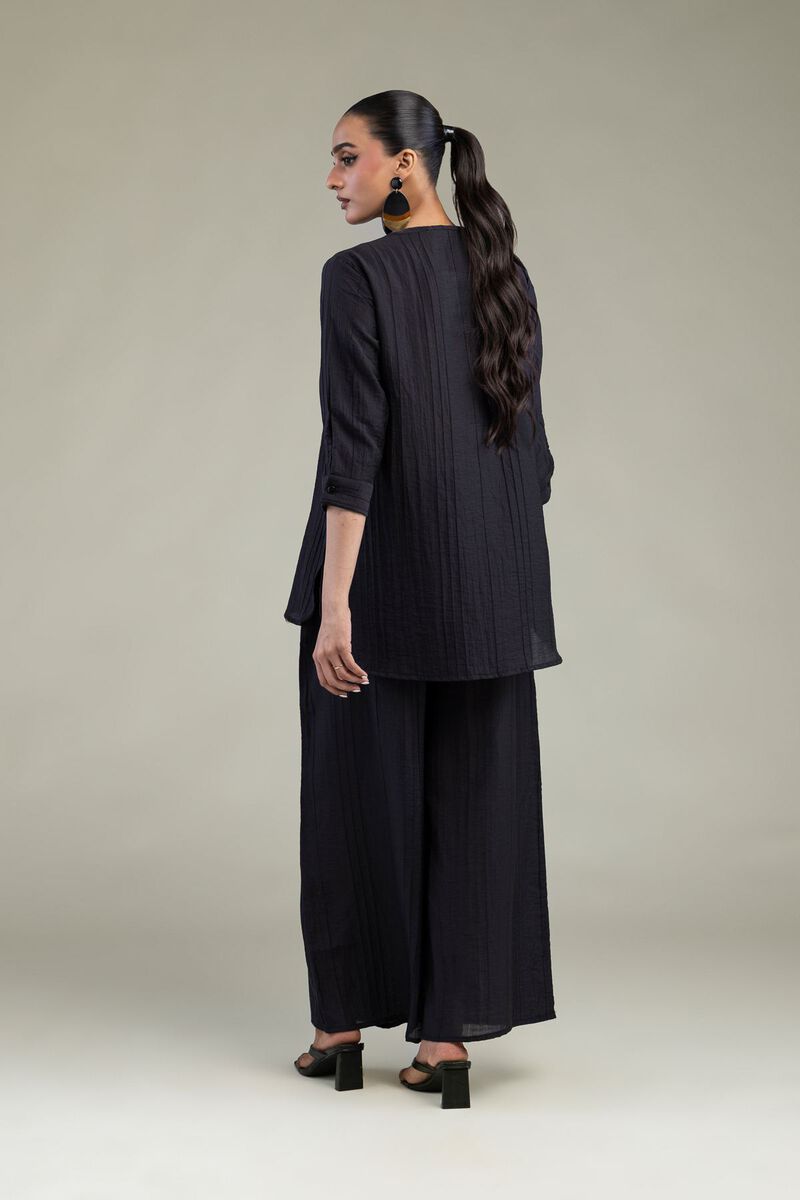 Dyed | Blended Crinkle | Black Crinkle Tunic | USD 40.00