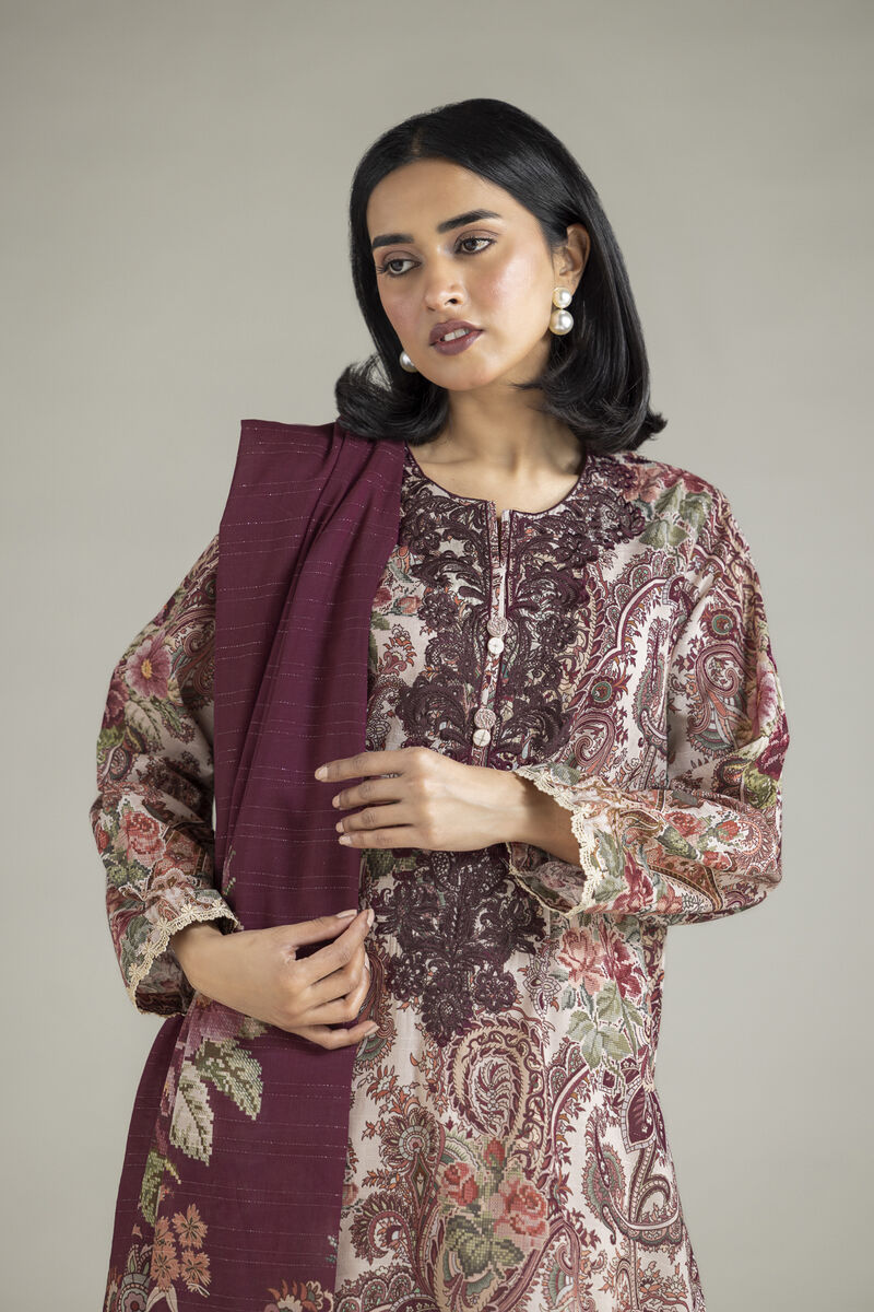 Embroidered | Mesuri | Paisley Tailored 3-Piece | USD 70.00