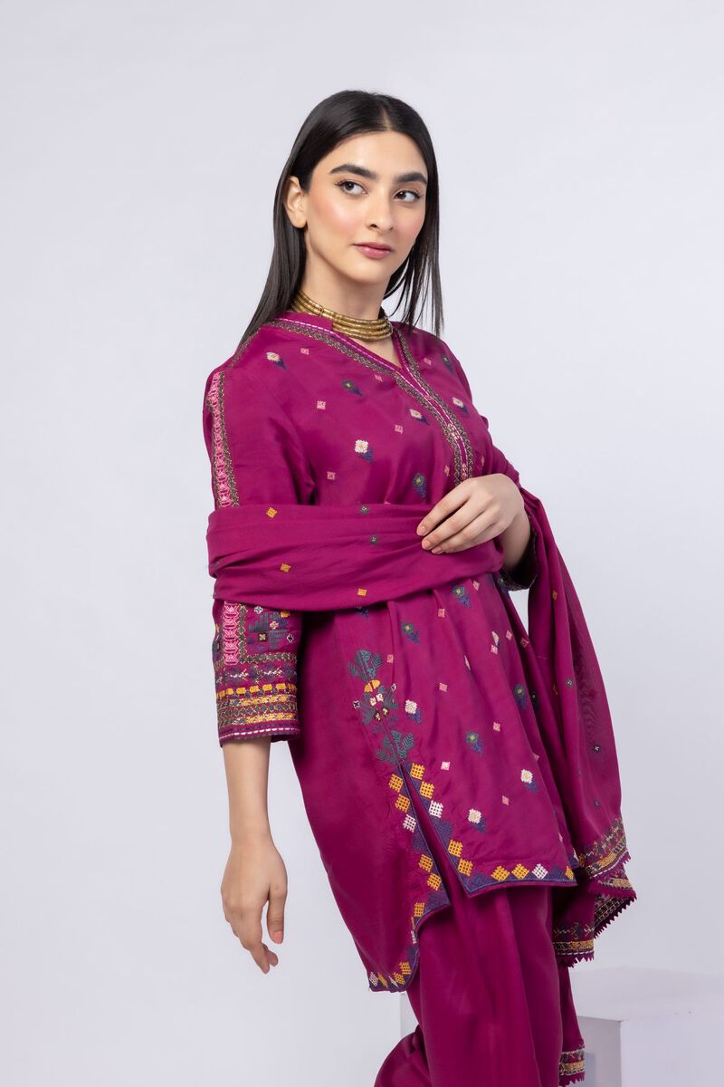 Embroidered | Light Thai Silk | Dupatta | USD 28.00