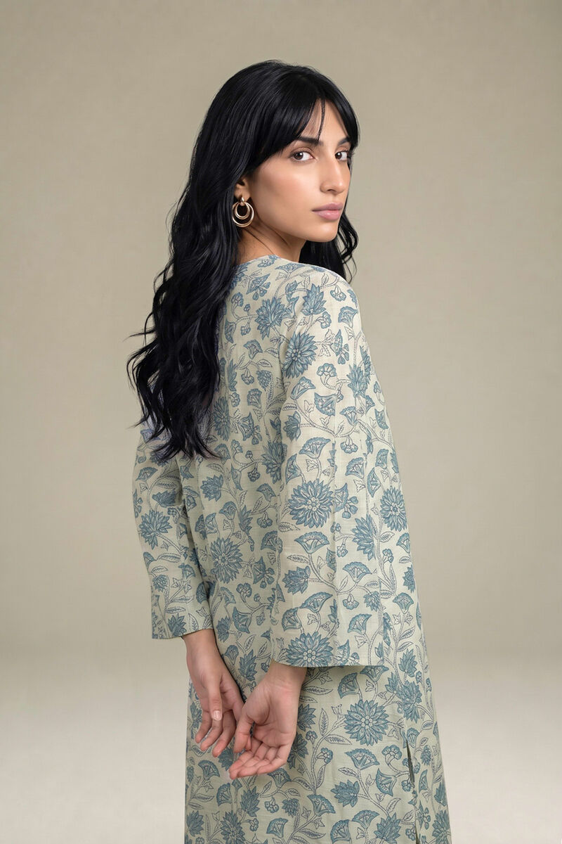 Printed | Light Khaddar | Floral Printed Kurta | USD 45.00
