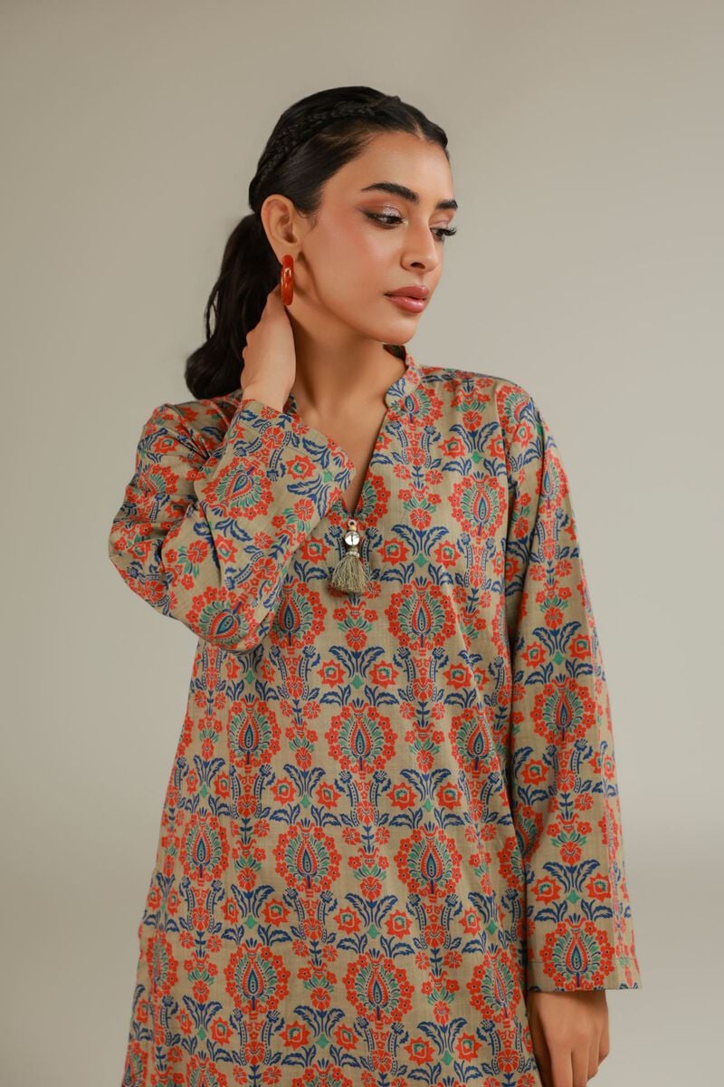 Printed | Textured Cotton | Mughal Motif Kurta | USD 30.00