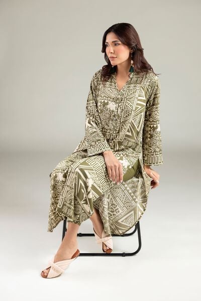 Printed | Viscose | Long V-Neck Kurta | USD 35.00