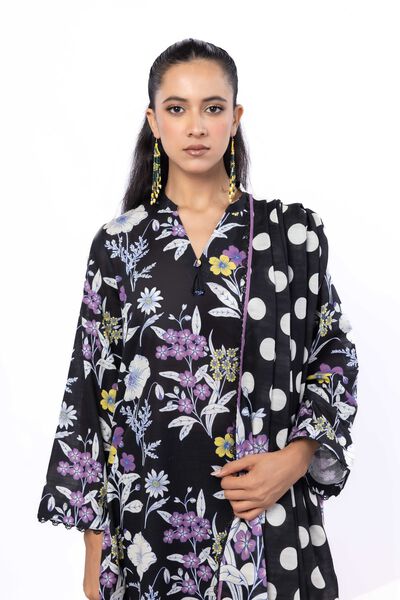 Printed | Textured Cotton | Tailored 3 Piece | USD 45.00