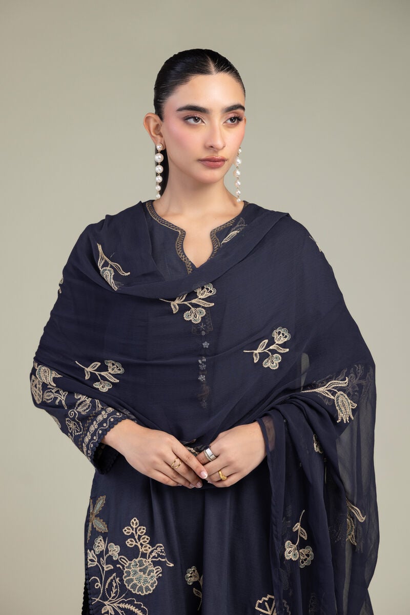 Embroidered | Chiffon | Floral Chiffon Dupatta | USD 40.00