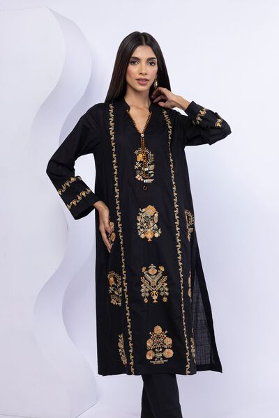 Embroidered | Crosshatch Poplin | Kurta | USD 40.00