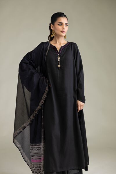 Dyed | Cotton Dobby | Black 3-Piece Tailored | USD 65.00