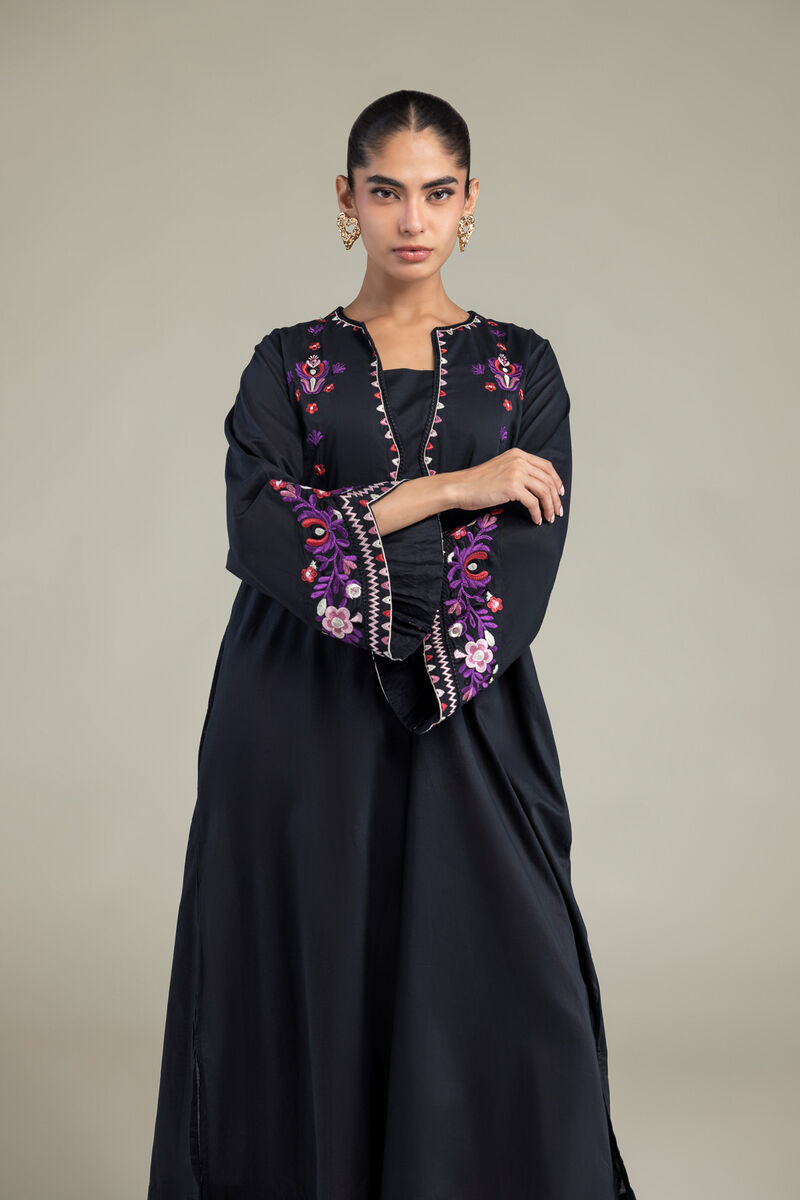 Embroidered | Cambric | Black Cambric Kurta | USD 45.00