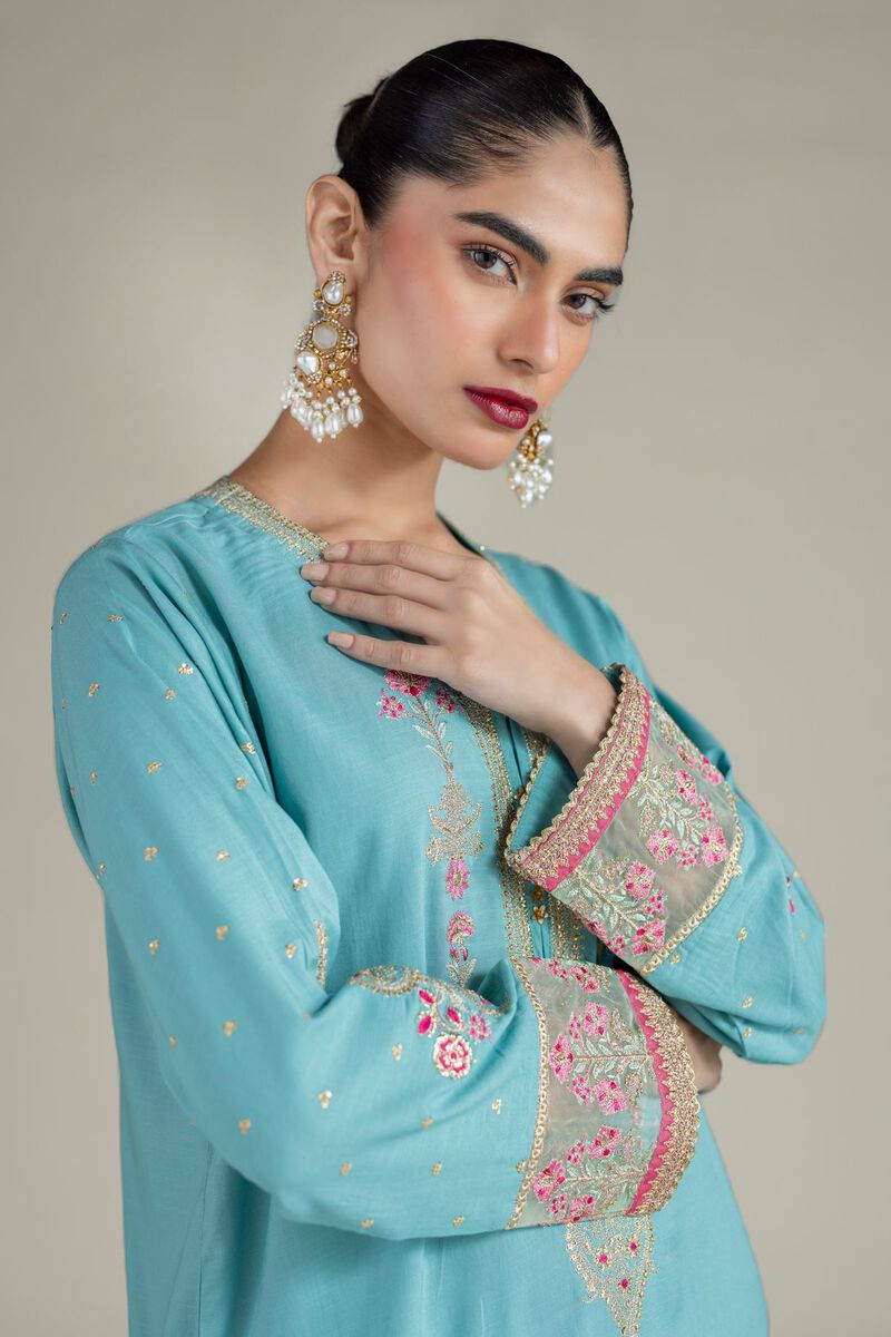 Embroidered | Raw Silk | Kurta | USD 60.00