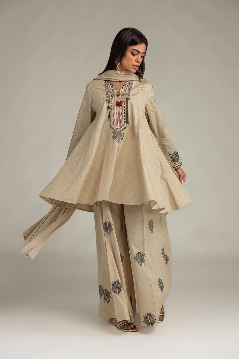Embroidered | Lawn | Beige Lawn Dupatta | USD 35.00