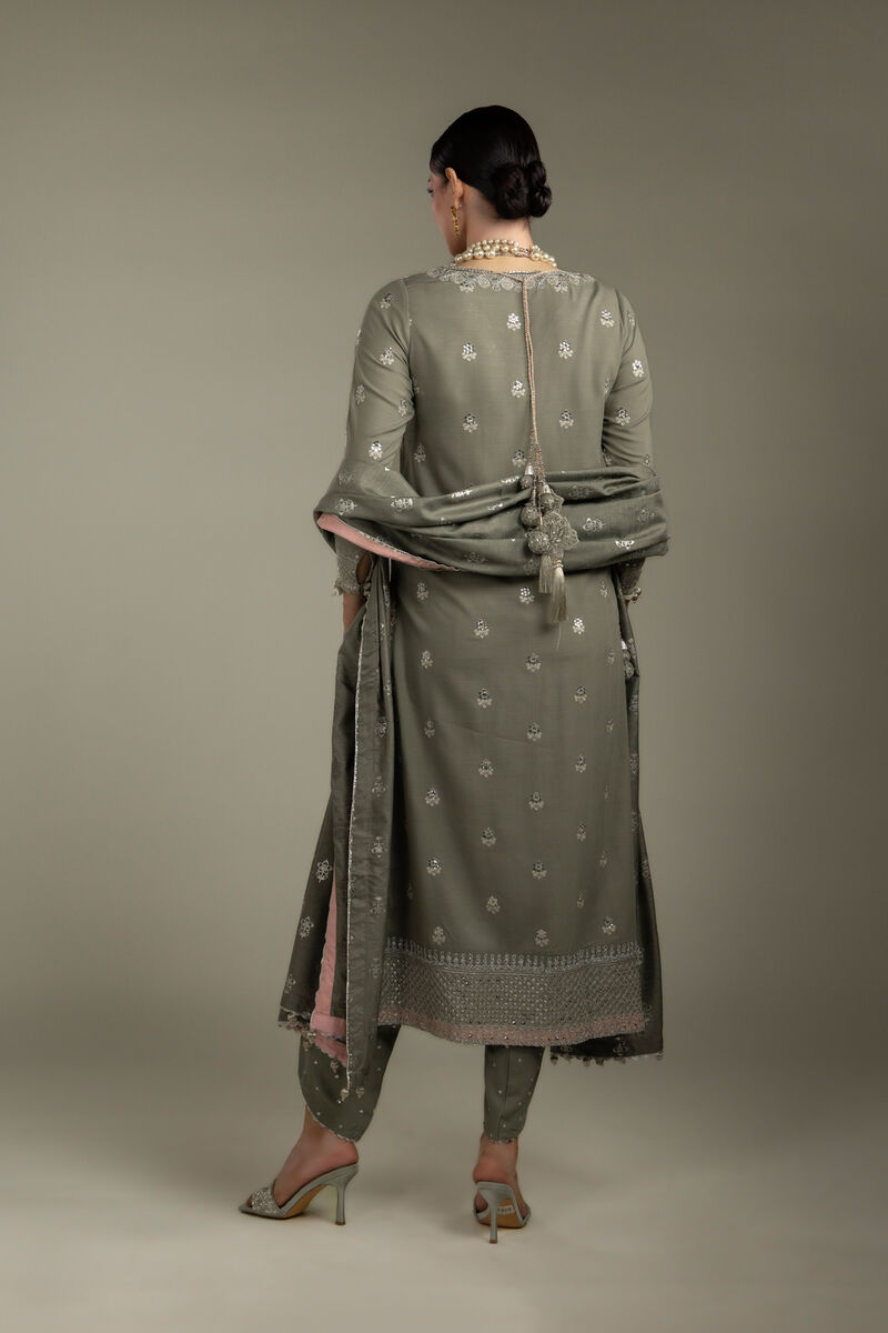 Embroidered | Raw Silk | 3-Piece Co-ord Set | USD 200.00