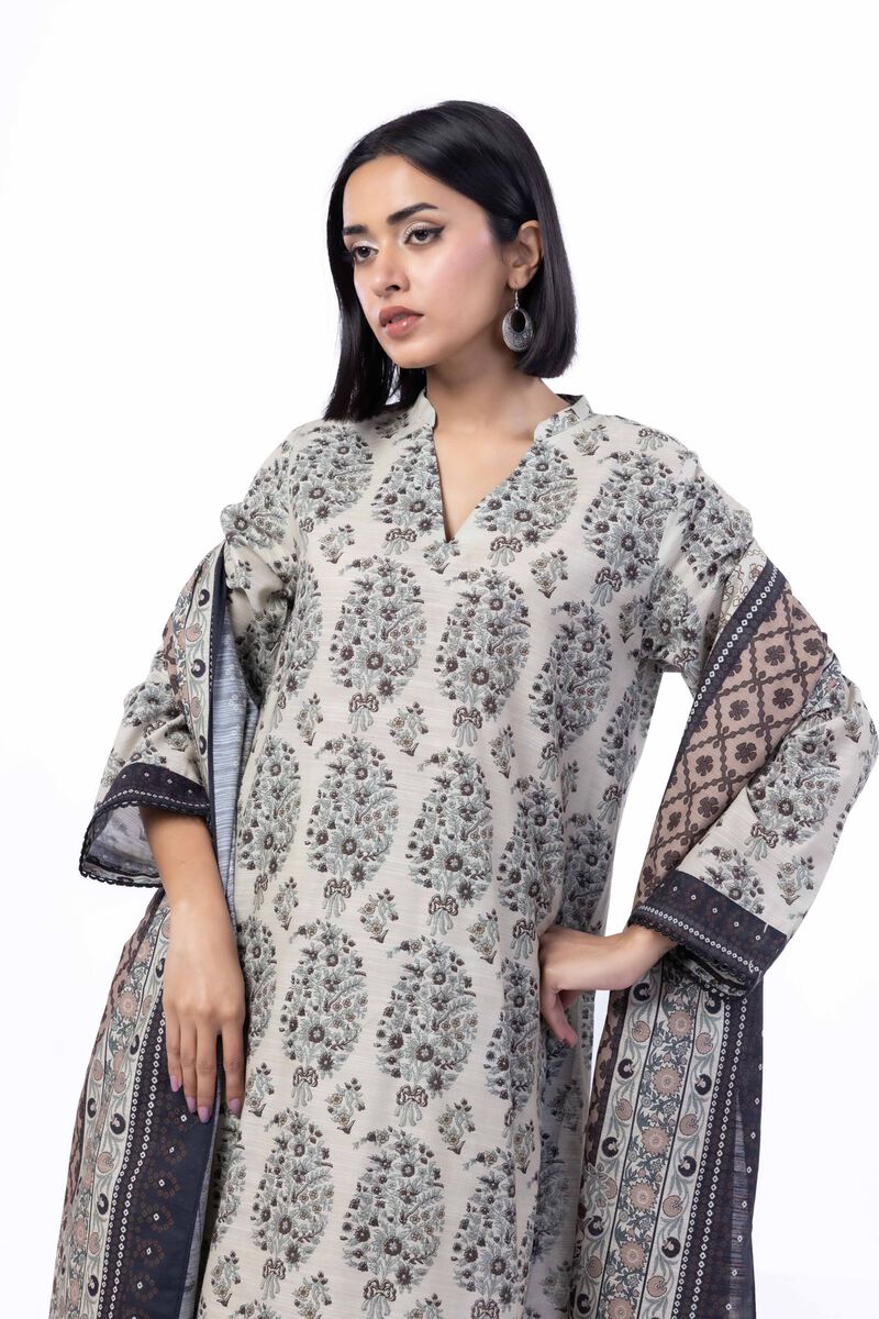 Printed | Textured Cotton | Tailored 3 Piece | USD 45.00