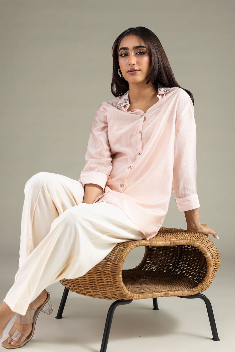 Embroidered | Raw Silk | Shirt | USD 17.50