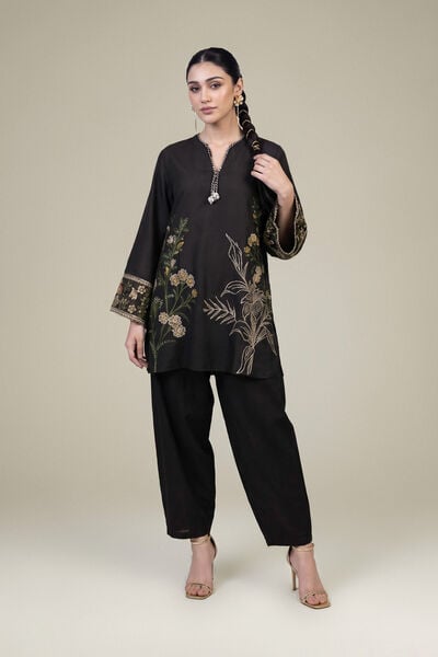 Embroidered | Raw Silk | Solid Silk Pants | USD 35.00