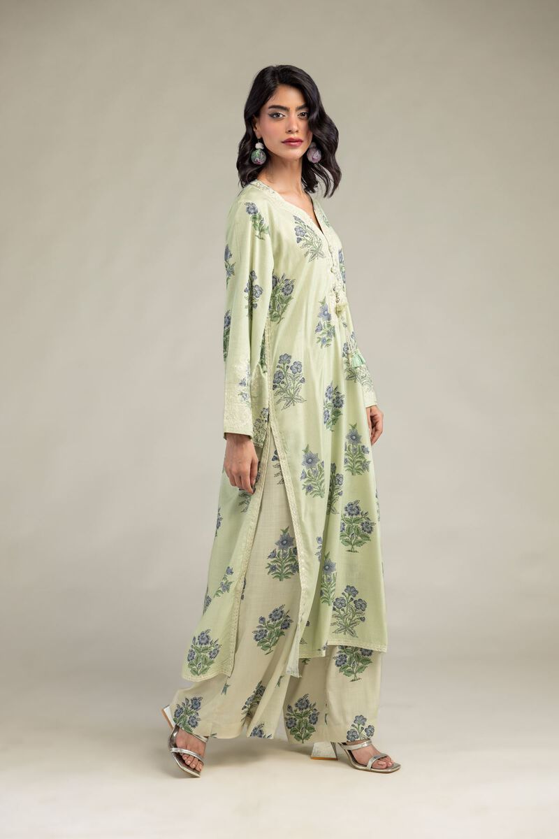 Embroidered | Raw Silk | Pants | USD 40.00