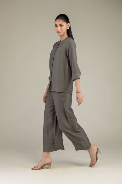 Dyed | Crepe | Solid Crepe Trousers | USD 35.00
