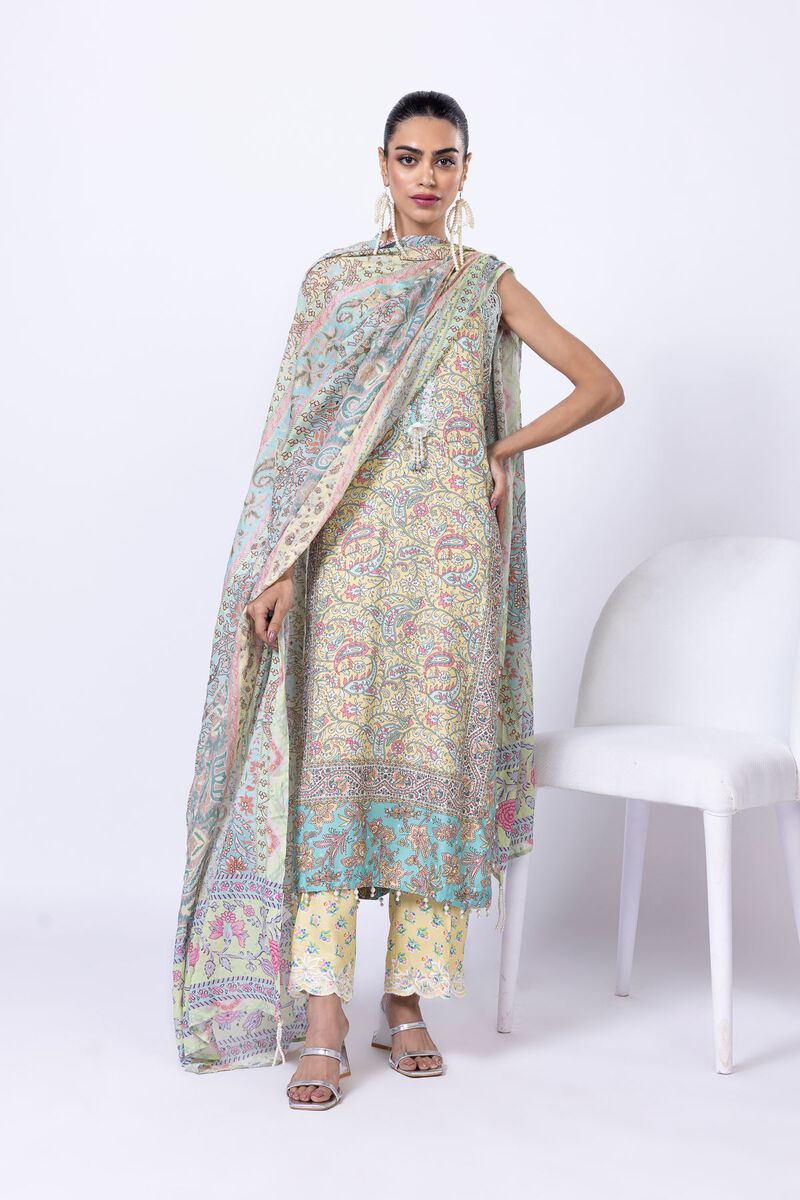 Embroidered | Light Oak Silk | Dupatta | null