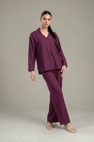 Dyed | Crepe | Solid Crepe Trousers | USD 35.00