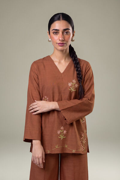 Embroidered | Light Khaddar | Short Embroidered Kurta | USD 35.00