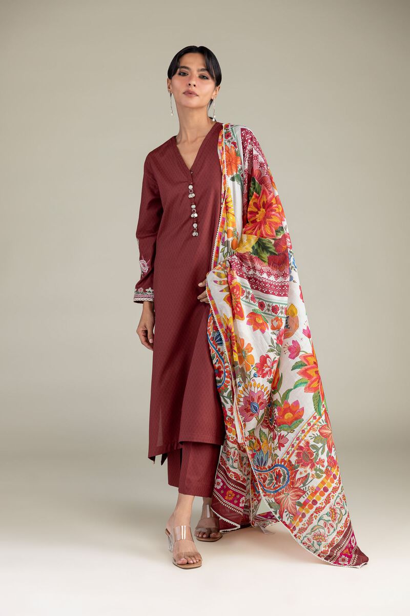 Embroidered | Lawn | Floral Lawn Dupatta | USD 35.00