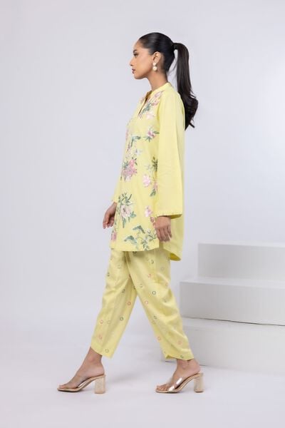 Embroidered | Dull Raw Silk | Pants | USD 18.00