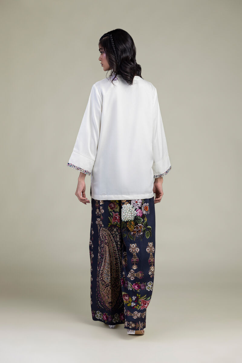 Embroidered | Viscose Crepe | Solid Viscose Tunic | USD 40.00