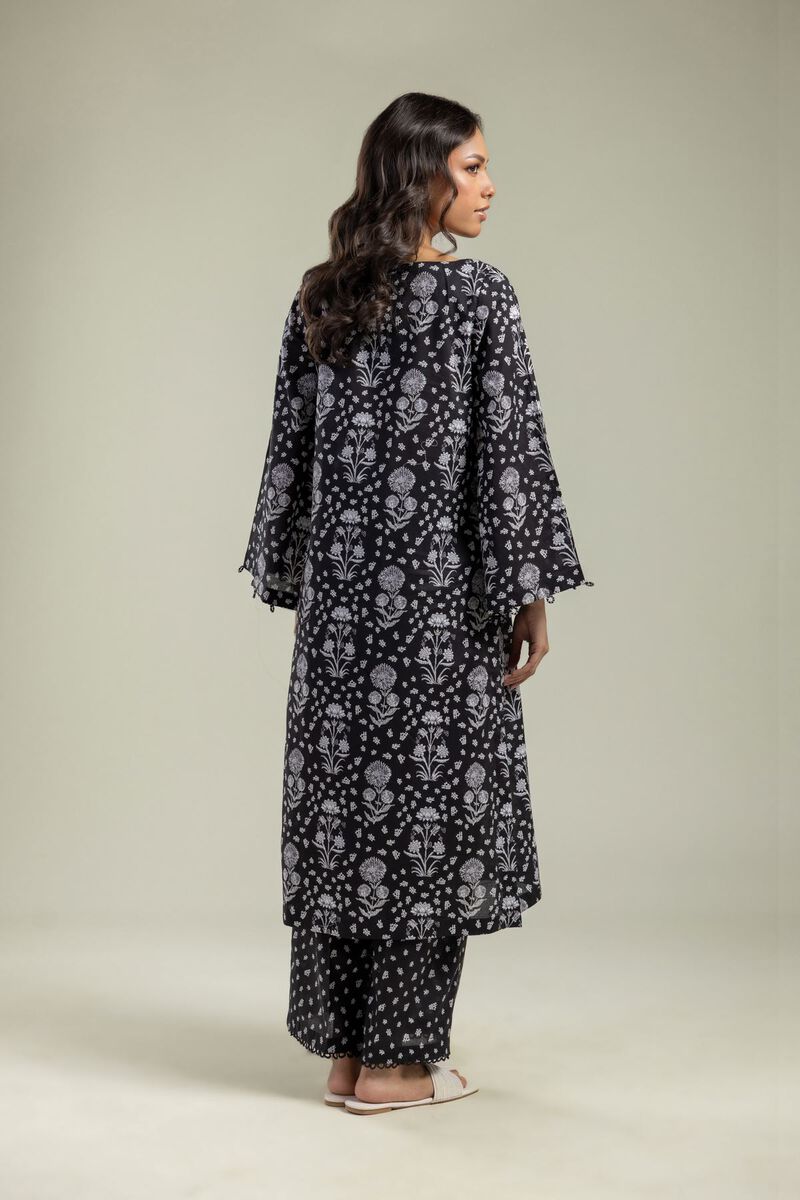 Printed | Cambric | Black Floral Kurta | USD 30.00