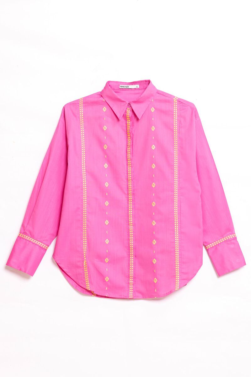 Embroidered | Crosshatch Poplin | Shirt | null