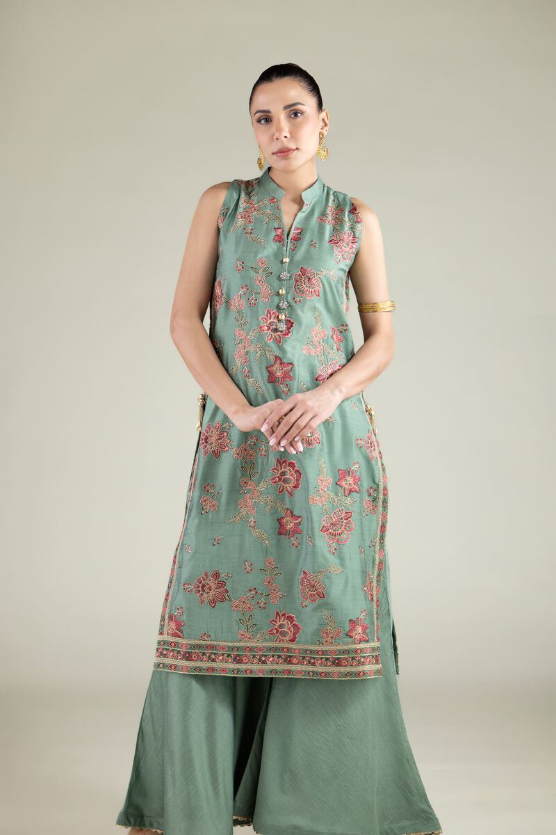 Embroidered | Raw Silk | Kurta | USD 60.00