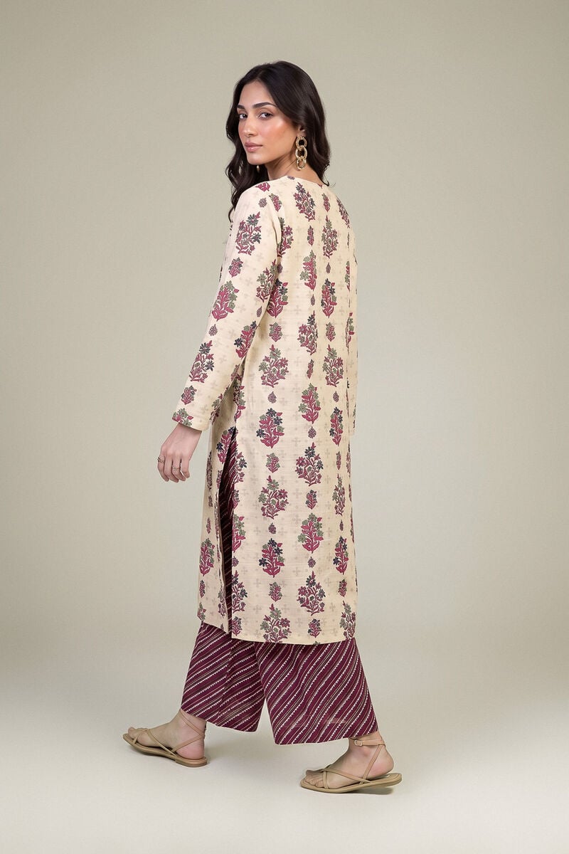 Printed | Light Khaddar | Longline Floral Kurta | USD 35.00
